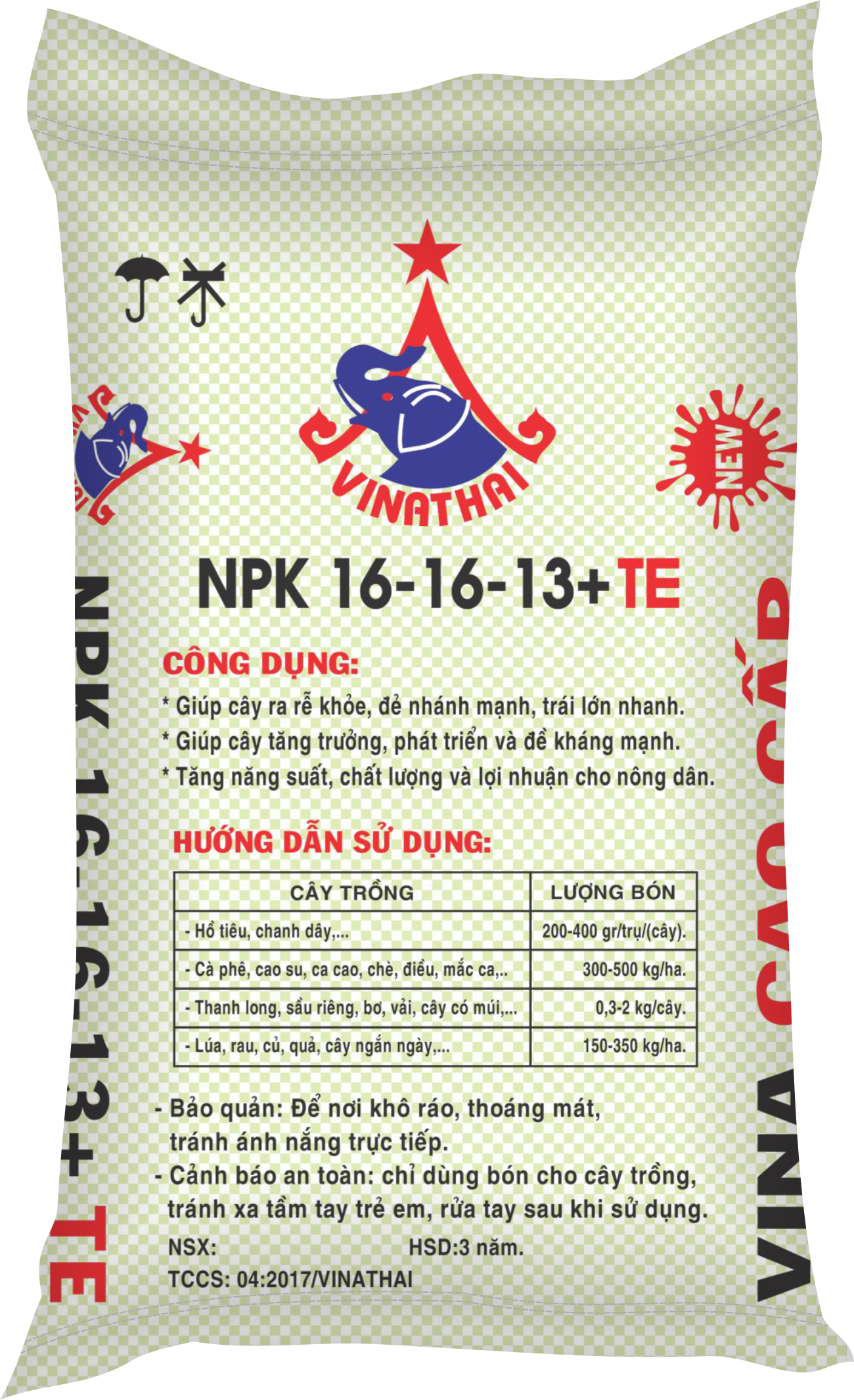 Phân NPK 16-16-13 + TE-122